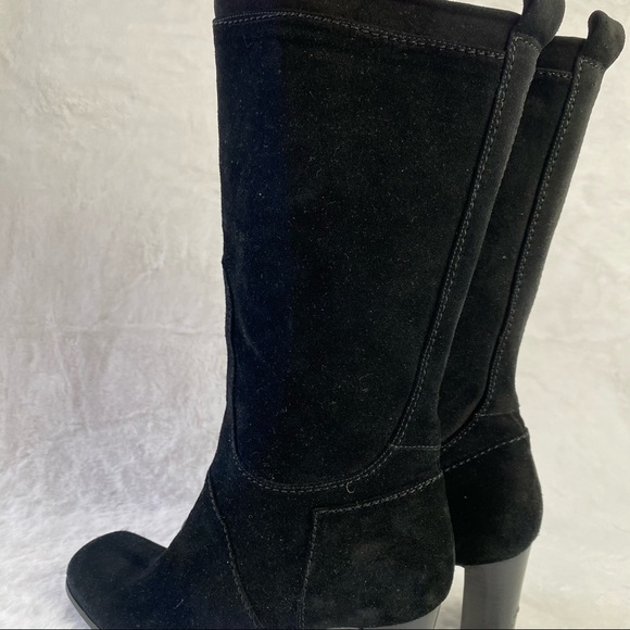 Stuart Weitzman Black Leather Heeled Boots - Picture 8 of 12
